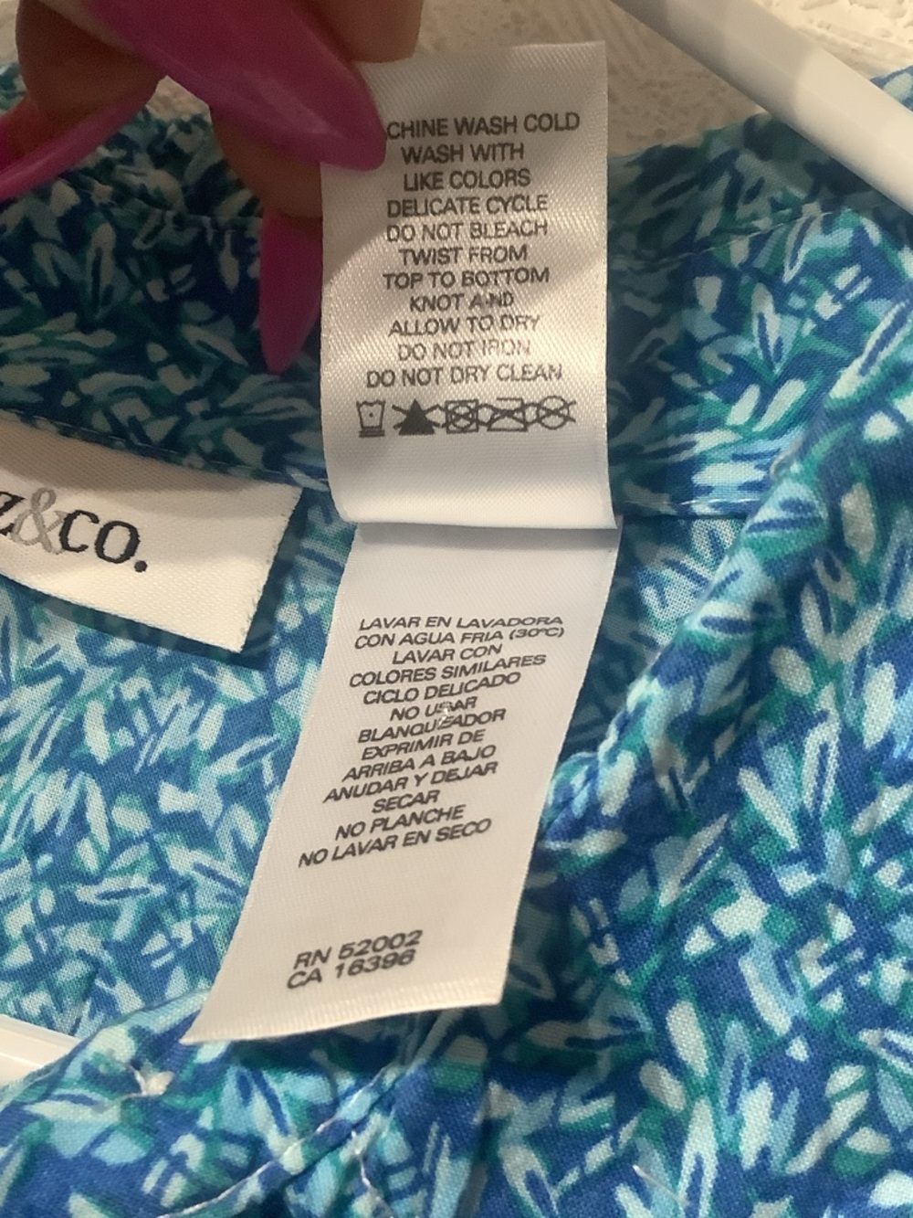 liz & co. Blue Button-Down Shirt - Picture 6 of 6